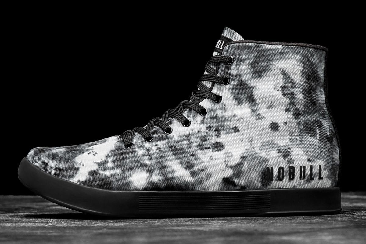 Nobull High-Top Tie-Dye Canvas Men\'s Trainers Grey | Australia (RH6987)